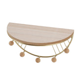 Modern Wall Shelves Fan Shaped Textured Exquisite Floating Shelves for Living Rooms Bedrooms Study Rooms Gold
