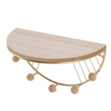 Modern Wall Shelves Fan Shaped Textured Exquisite Floating Shelves for Living Rooms Bedrooms Study Rooms Gold