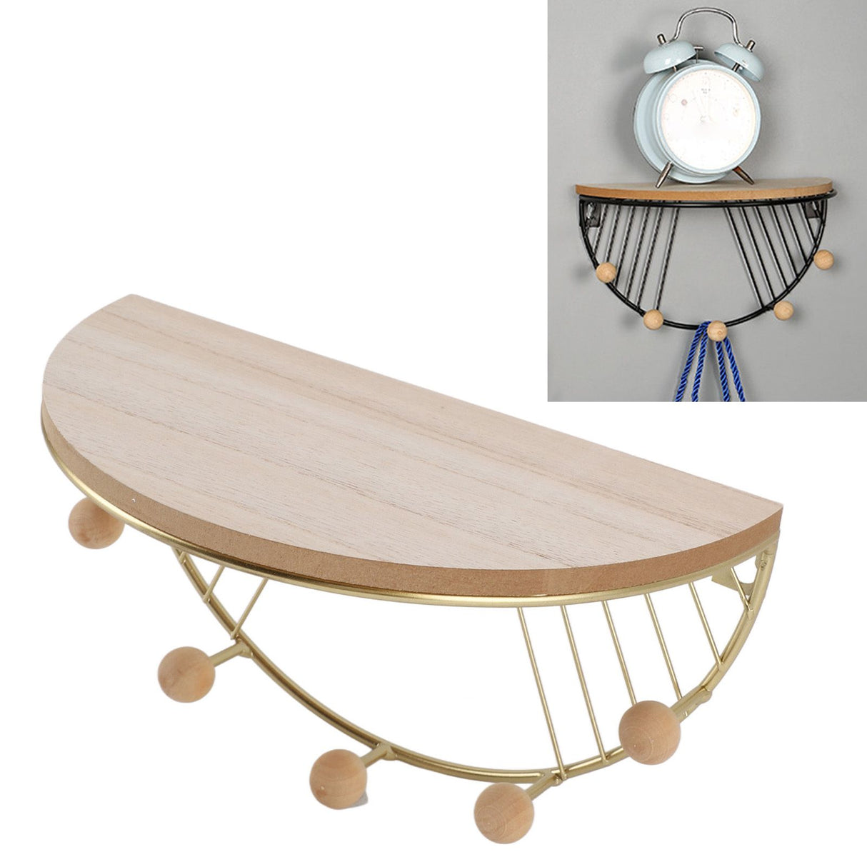Modern Wall Shelves Fan Shaped Textured Exquisite Floating Shelves for Living Rooms Bedrooms Study Rooms Gold