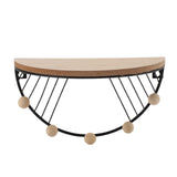Modern Wall Shelves Fan Shaped Textured Exquisite Floating Shelves for Living Rooms Bedrooms Study Rooms Black