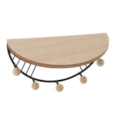 Modern Wall Shelves Fan Shaped Textured Exquisite Floating Shelves for Living Rooms Bedrooms Study Rooms Black