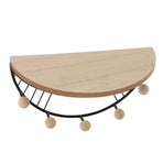 Modern Wall Shelves Fan Shaped Textured Exquisite Floating Shelves for Living Rooms Bedrooms Study Rooms Black