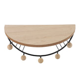 Modern Wall Shelves Fan Shaped Textured Exquisite Floating Shelves for Living Rooms Bedrooms Study Rooms Black