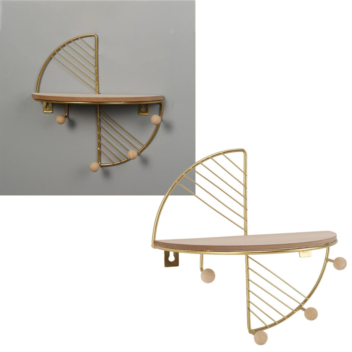 Wall Hanging Rack Iron Art Versatile Practical Wall Decoration Storage Rack for Home