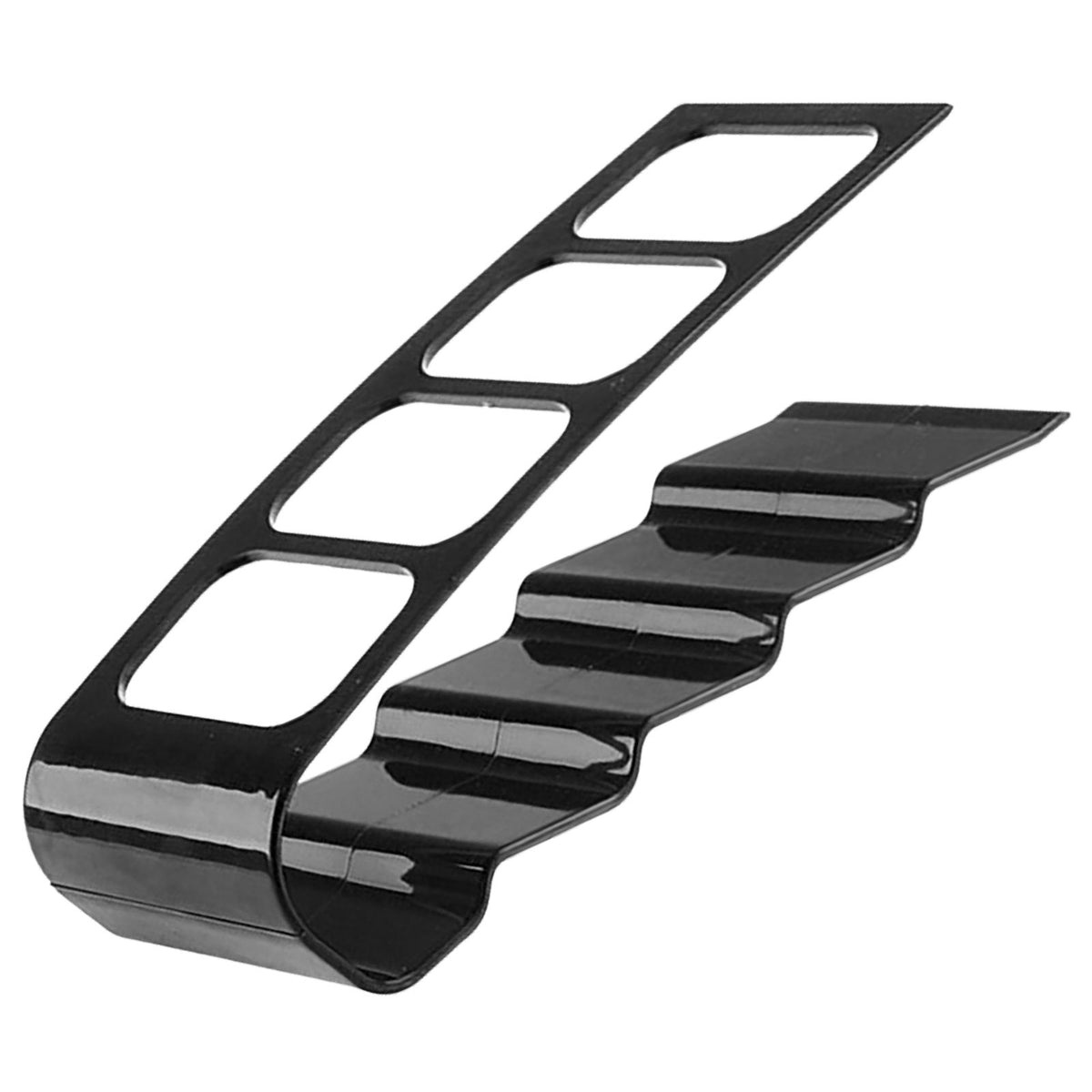 Remote Control Holder with 4 Compartments Plastic Easily Accessible TV Remote Caddy for Media Accessories Black