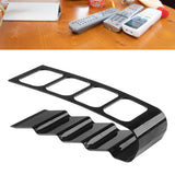 Remote Control Holder with 4 Compartments Plastic Easily Accessible TV Remote Caddy for Media Accessories Black - Rear View