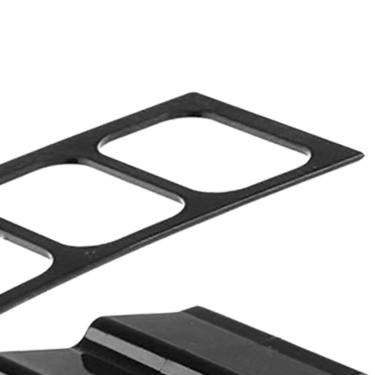 Remote Control Holder with 4 Compartments Plastic Easily Accessible TV Remote Caddy for Media Accessories Black