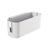 Hanging Storage Container Multifunctional Space Saving Wall Mounted Storage Box Makeup Organizer Tissue Box White - Top-Down View