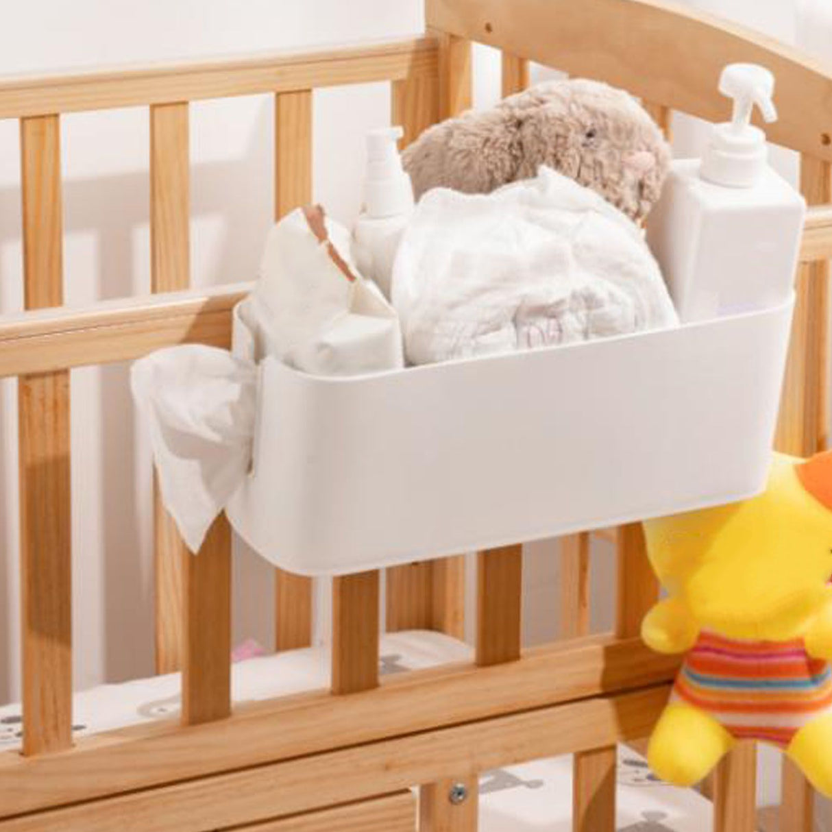 Hanging Storage Container Multifunctional Space Saving Wall Mounted Storage Box Makeup Organizer Tissue Box White