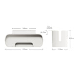 Hanging Storage Container Multifunctional Space Saving Wall Mounted Storage Box Makeup Organizer Tissue Box White
