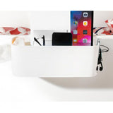 Hanging Storage Container Multifunctional Space Saving Wall Mounted Storage Box Makeup Organizer Tissue Box White - Extra Image