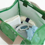 Mesh Shower Caddy Portable Hanging Shower Caddy Quick Dry Shower Bag for Bathroom Travel Toiletry Makeup Cosmetic Bag for Beach Green - 45-Degree Angle
