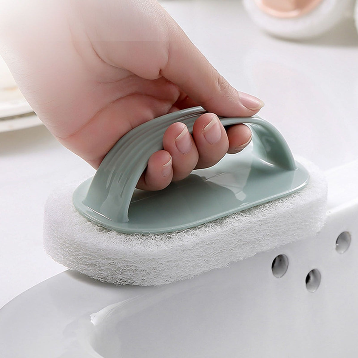 Kitchen Sponge Bathtub Pool Scrub Brush Strong Scouring Washing Cleaning Brush for Cleaning Shower Tile Bathtube Sink Spas Hot Tubs Swimming Pool Step