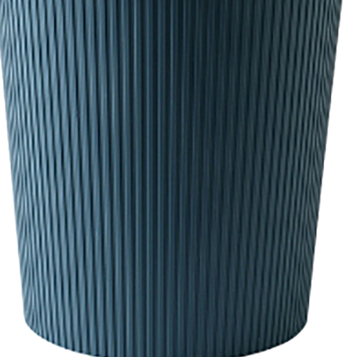 Trash Bin Plastic Exquisite Modern Garbage Container Can for Bathroom Kitchen Living Room Large Dark Blue