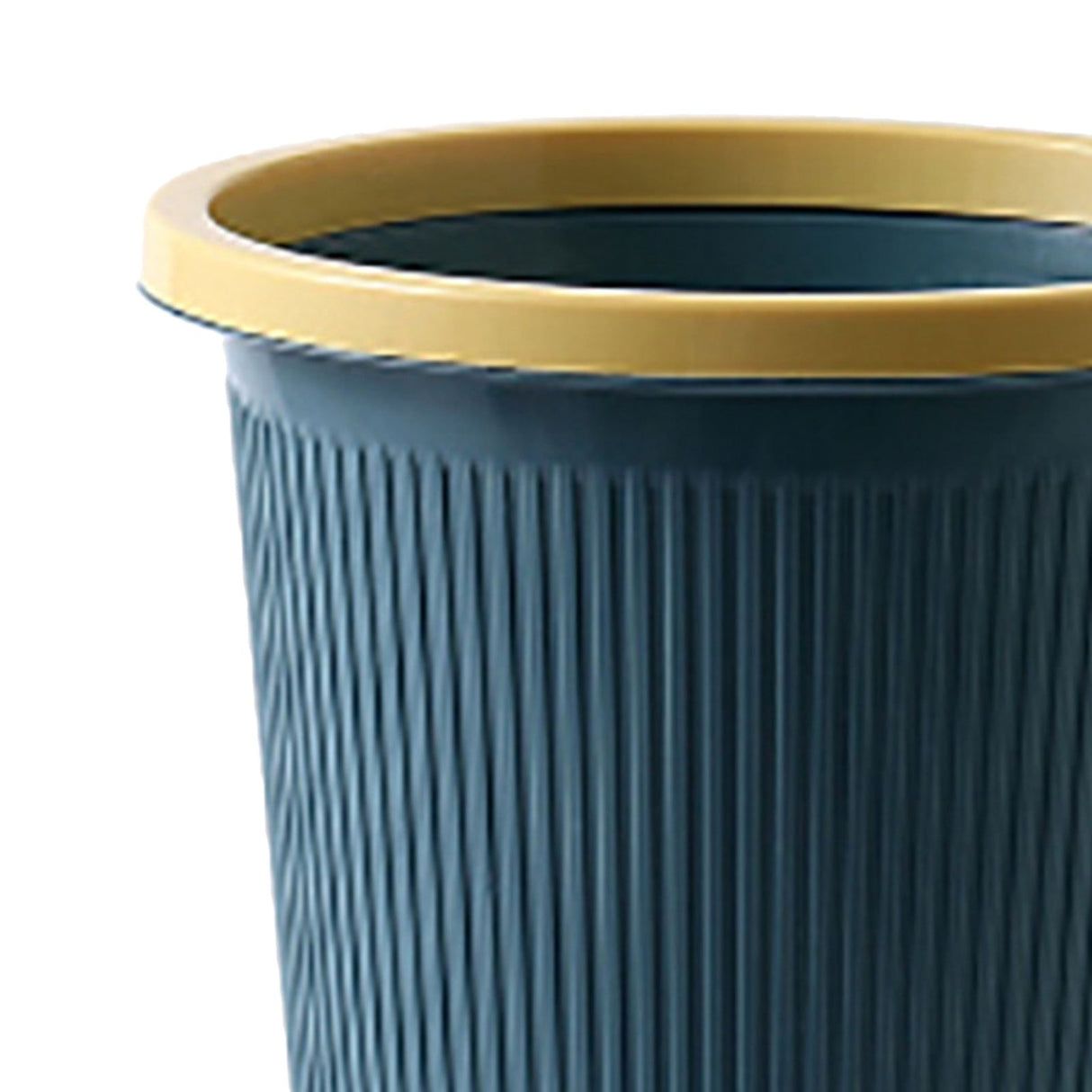 Trash Bin Plastic Exquisite Modern Garbage Container Can for Bathroom Kitchen Living Room Large Dark Blue