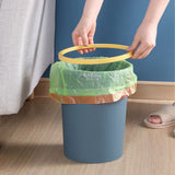 Trash Bin Plastic Exquisite Modern Garbage Container Can for Bathroom Kitchen Living Room Large Dark Blue