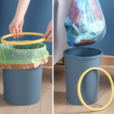 Trash Bin Plastic Exquisite Modern Garbage Container Can for Bathroom Kitchen Living Room Large Dark Blue - Extra Image