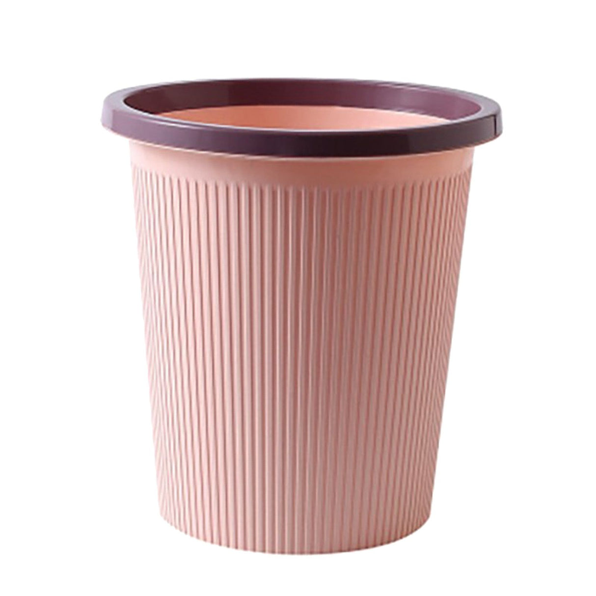 Trash Bin Plastic Exquisite Modern Garbage Container Can for Bathroom Kitchen Living Room Large Pink