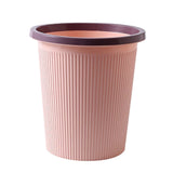 Trash Bin Plastic Exquisite Modern Garbage Container Can for Bathroom Kitchen Living Room Large Pink - Front View