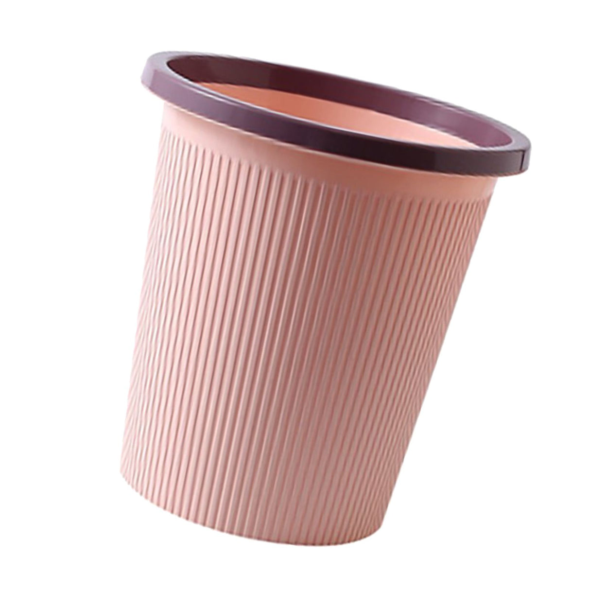 Trash Bin Plastic Exquisite Modern Garbage Container Can for Bathroom Kitchen Living Room Large Pink