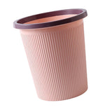 Trash Bin Plastic Exquisite Modern Garbage Container Can for Bathroom Kitchen Living Room Large Pink