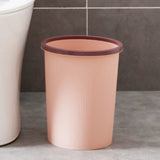 Trash Bin Plastic Exquisite Modern Garbage Container Can for Bathroom Kitchen Living Room Large Pink - Extra Image