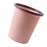 Trash Bin Plastic Exquisite Modern Garbage Container Can for Bathroom Kitchen Living Room Large Pink - Extra Image