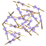 20pcs Bow Knot Twist Ties Biscuits Cookies DIY Baking Bag Ties for Gift Wrapping Weddings PartiesPurple