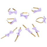 20pcs Bow Knot Twist Ties Biscuits Cookies DIY Baking Bag Ties for Gift Wrapping Weddings PartiesPurple
