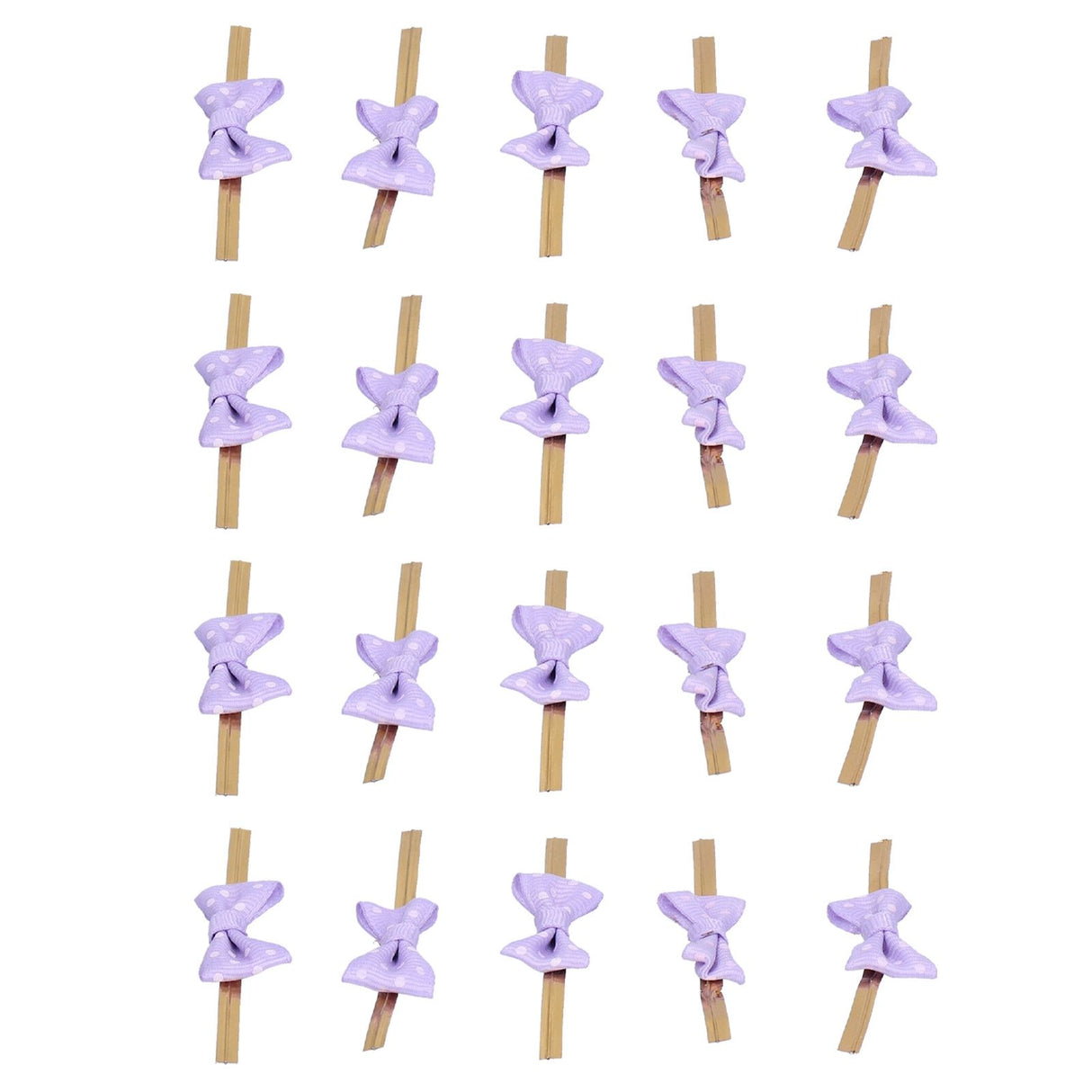 20pcs Bow Knot Twist Ties Biscuits Cookies DIY Baking Bag Ties for Gift Wrapping Weddings PartiesPurple