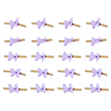 20pcs Bow Knot Twist Ties Biscuits Cookies DIY Baking Bag Ties for Gift Wrapping Weddings PartiesPurple