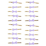 20pcs Bow Knot Twist Ties Biscuits Cookies DIY Baking Bag Ties for Gift Wrapping Weddings PartiesPurple - Extra Image