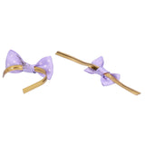 20pcs Bow Knot Twist Ties Biscuits Cookies DIY Baking Bag Ties for Gift Wrapping Weddings PartiesPurple