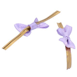 20pcs Bow Knot Twist Ties Biscuits Cookies DIY Baking Bag Ties for Gift Wrapping Weddings PartiesPurple - Extra Image