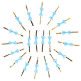 20pcs Bow Knot Twist Ties Biscuits Cookies DIY Baking Bag Ties for Gift Wrapping Weddings PartiesBlue