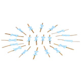 20pcs Bow Knot Twist Ties Biscuits Cookies DIY Baking Bag Ties for Gift Wrapping Weddings PartiesBlue - Rear View