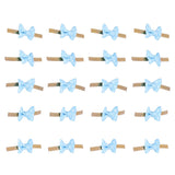 20pcs Bow Knot Twist Ties Biscuits Cookies DIY Baking Bag Ties for Gift Wrapping Weddings PartiesBlue - Low Angle
