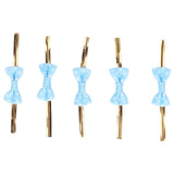 20pcs Bow Knot Twist Ties Biscuits Cookies DIY Baking Bag Ties for Gift Wrapping Weddings PartiesBlue - Extra Image