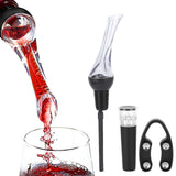 4Pcs/Set Wine Aerator Pourer with Vacuum Stopper Foil Cutter Pipe For Home Kitchen Bar Restaurant - Extra Image