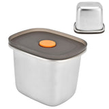 Lunch Box 304 Stainless Steel PP Food Grade Silicone Portable Food Container Storage Box for Picnic Camping Outdoor550ml - Close-Up Angle