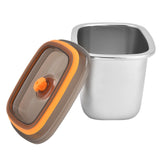 Lunch Box 304 Stainless Steel PP Food Grade Silicone Portable Food Container Storage Box for Picnic Camping Outdoor550ml - Extra Image