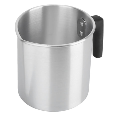 1.2L aluminium candle wax melting pot with pouring spout, silver, pot inside a saucepan