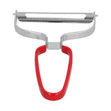 Vegetable Peeler Multifunctional Manual Fruit Cucumber Peeling Tool for Cabbage CarrotRed - Low Angle