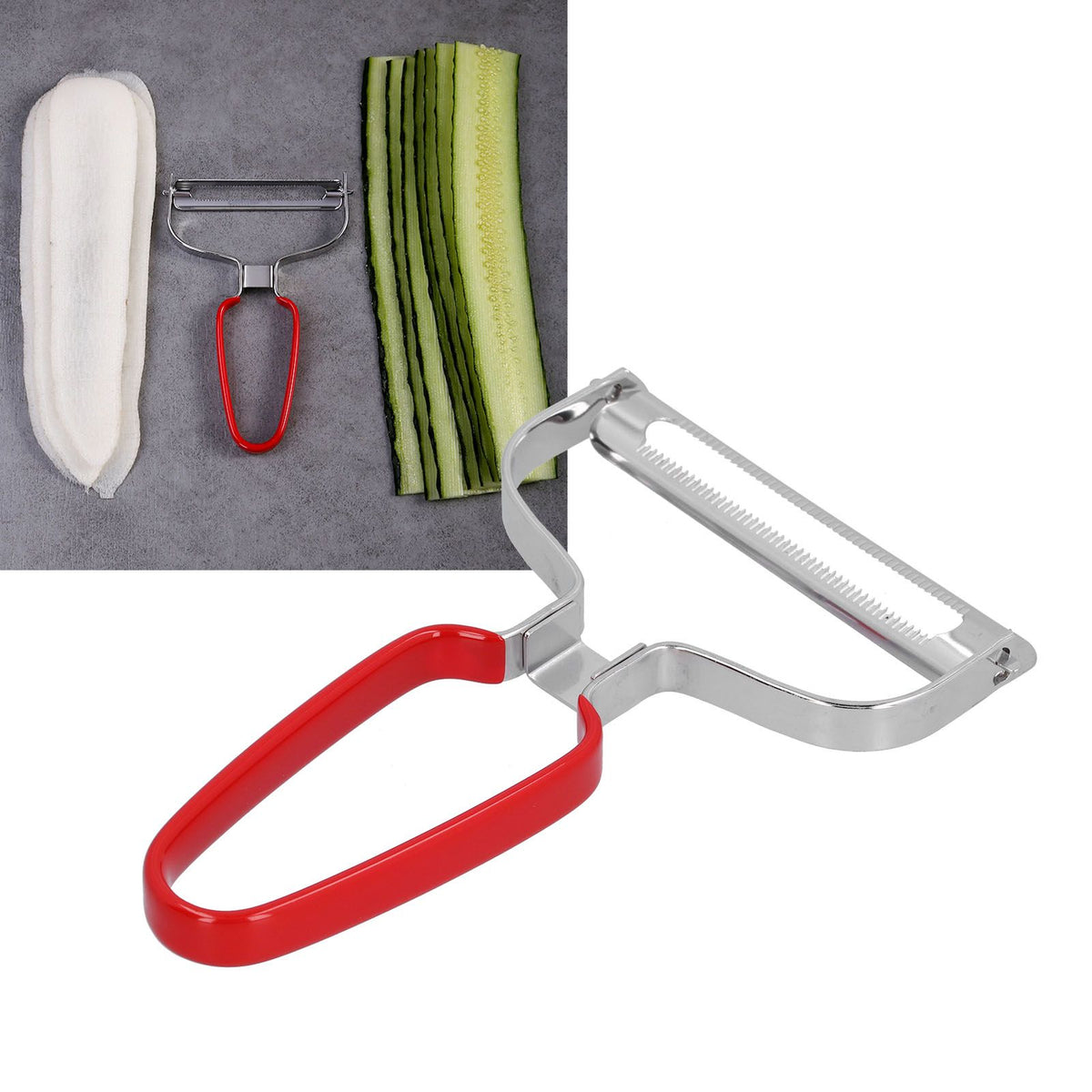 Vegetable Peeler Multifunctional Manual Fruit Cucumber Peeling Tool for Cabbage CarrotRed