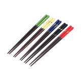 5 Pairs Chopsticks Wood Reusable Butterfly Flower Printing Gift Box Pointed Chopsticks for Restaurant Hotel - Extra Image