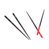 5 Pairs Chopsticks Wood Reusable Butterfly Flower Printing Gift Box Pointed Chopsticks for Restaurant Hotel - Extra Image