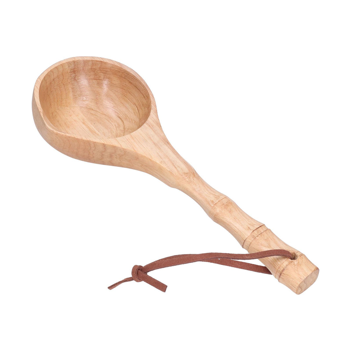 Wooden Spoon Long Handle Durable Soup Porridge Scoop Tableware Kitchen Cooking ToolLight Color