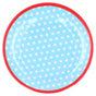 9in Imitation Porcelain Dinner Plate Decorative Reusable Snack Plate Lightweight Tableware for Cakes FruitLight Blue Dot