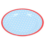 9in Imitation Porcelain Dinner Plate Decorative Reusable Snack Plate Lightweight Tableware for Cakes FruitLight Blue Dot