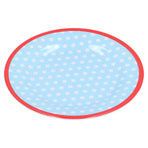 9in Imitation Porcelain Dinner Plate Decorative Reusable Snack Plate Lightweight Tableware for Cakes FruitLight Blue Dot
